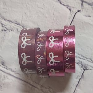 Simply Gilded Washi, Metallic & Holographic Shatter Background with White Bows